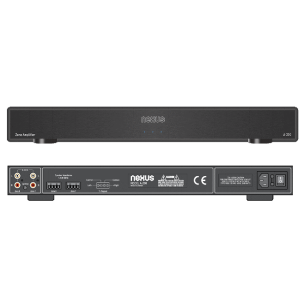 200 Watt 2 Channel Zone Amplifier A200 Rave Technology